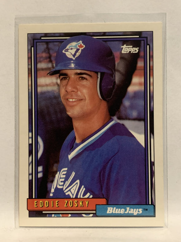 #72 Eddie Zosky Toronto Blue Jays 1992 Topps Baseball Card