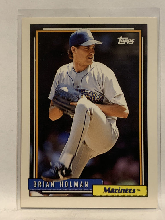 #239 Brian Holman Seattle Mariners 1992 Topps Baseball Card