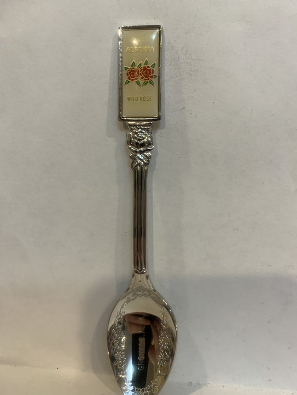 Grouard Alta Alberta Wild Rose Souvenir Spoon