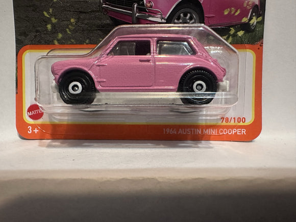 Pink 1964 Austin Mini Cooper 78/100 HFT02 2021 Matchbox Diecast Car