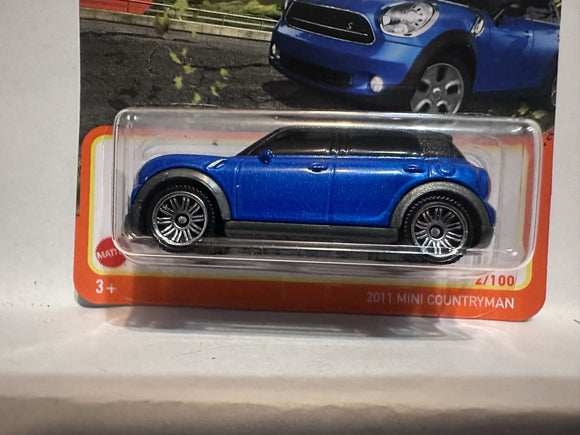 Blue 2011 Mini Countryman 2/100 HFR71 2021 Matchbox Diecast Car