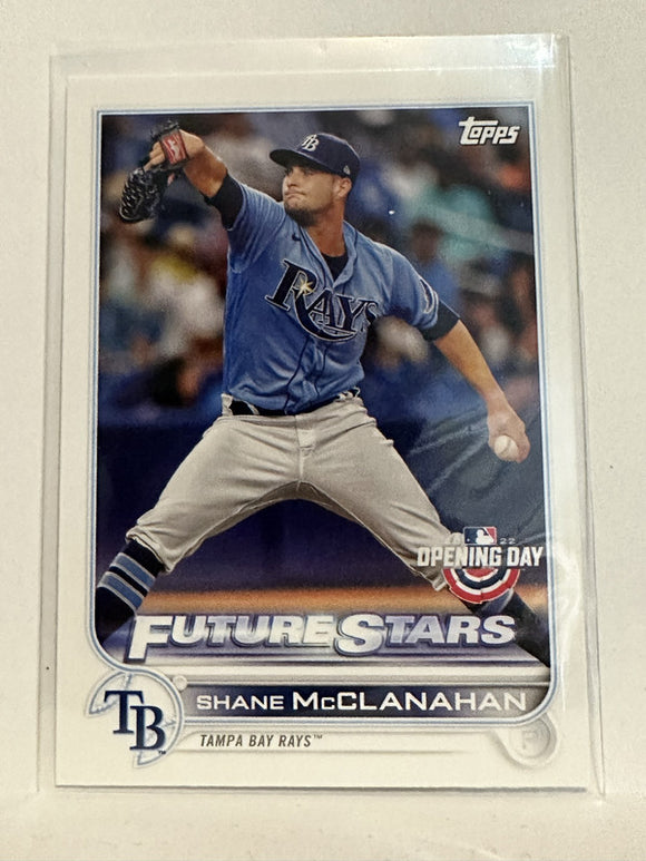 #41 Shane McClanahan Future Stars Tampa Bay Rays 2022 Topps Opening Day Baseball Card