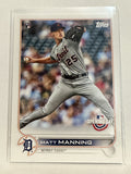 #102 Matt Manning Rookie Detroit Tigers 2022 Topps Opening Day Baseball Card