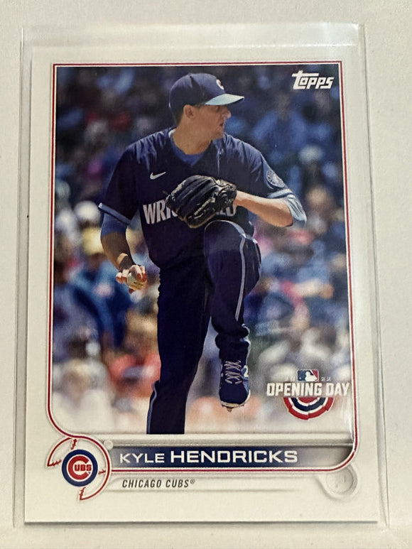 #163 Kyle Hendricks Chicago Cubs 2022 Topps Opening Day Baseball Card