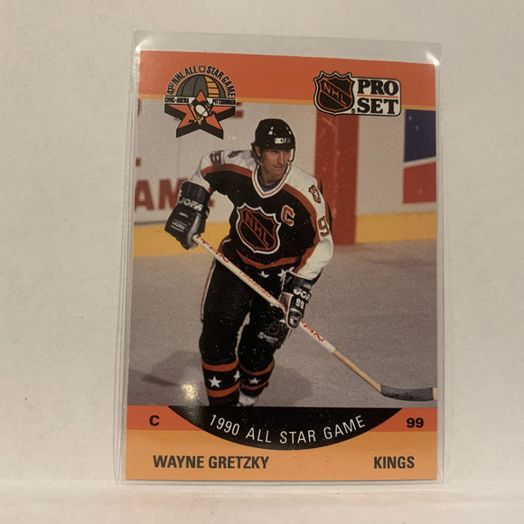 #340 Wayne Gretzky Los Angeles Kings All Star  1990-91 Pro Set Hockey Card A2F