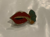 Smoking Lips Lapel Hat Pin CU