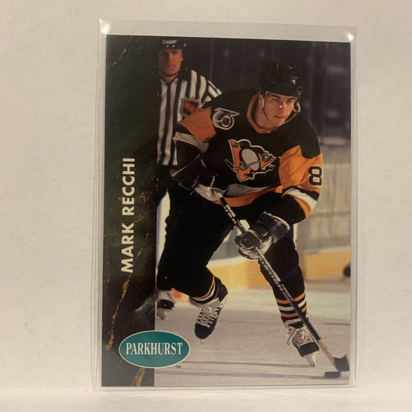 #134 Mark Recchi Pittsburgh Penguins   1991-92 Parkhurst Hockey Card A2F