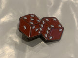 Pair of Dice Lapel Hat Pin CU