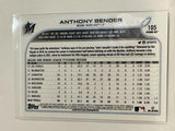 #105 Anthony Bender Rookie Miami Marlins 2022 Topps Opening Day Baseball Card