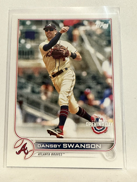 #21 Dansby Swanson Atlanta Braves 2022 Topps Opening Day Baseball Card