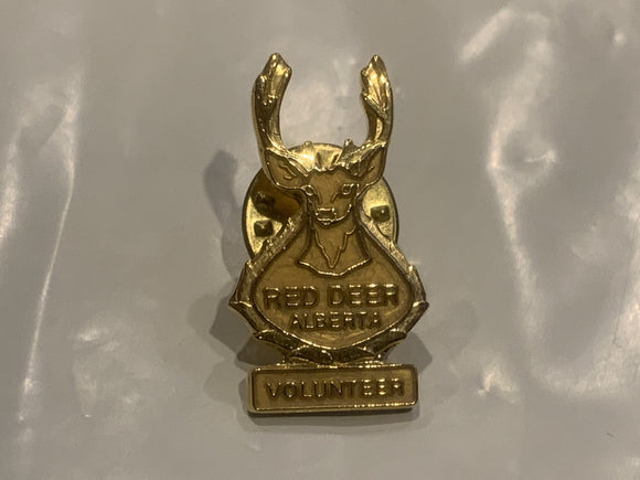 Red Deer Alberta Volunteer Lapel Hat Pin CV