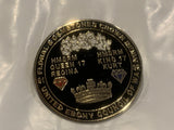 Floral & Gemstones Crown Reign United Ebony Council of WA Lapel Hat Pin CV
