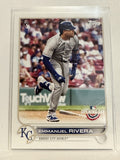 #160 Emmanuel Rivera Rookie Kansas City Royals 2022 Topps Opening Day Baseball Card