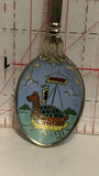 Korean Drawings Ship Lion   Souvenir Spoon