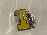 #1 Basketball Player Lapel Hat Pin CV