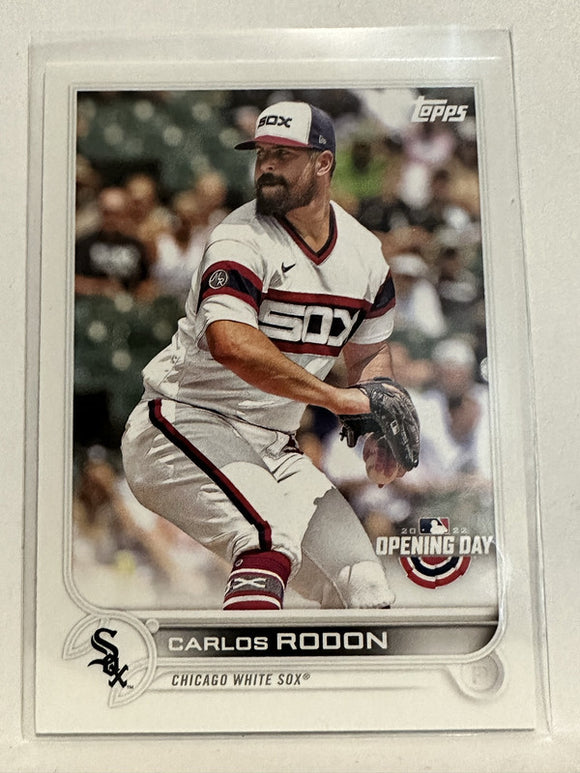 #120 Carlos Rodon Chicago White Sox 2022 Topps Opening Day Baseball Card