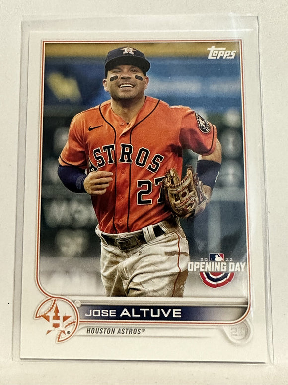 #193 Jose Altuve Houston Astros 2022 Topps Opening Day Baseball Card