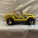 Yellow Mud Cat Jeep Hot Wheels Loose Diecast Car 1/64 HM