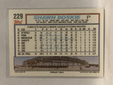 #229 Shawn Boskie Chicago Cubs 1992 Topps Baseball Card