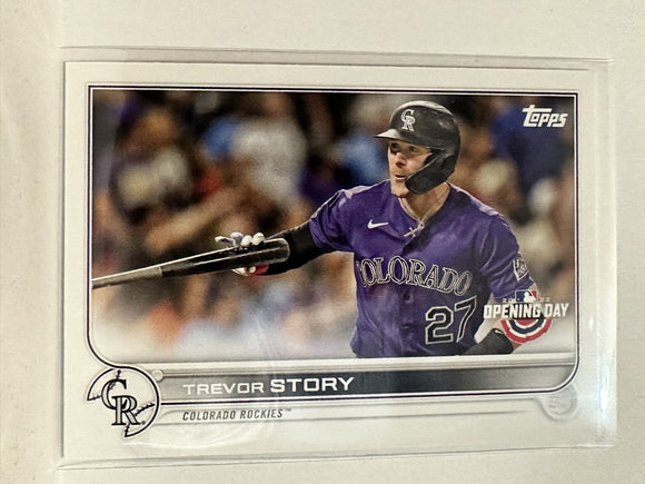 #177 Trevor Story Colorado Rockies 2022 Topps Opening Day Baseball Card