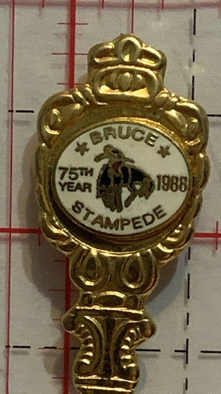 Bruce Stampede 75th 1988 Alberta   Souvenir Spoon