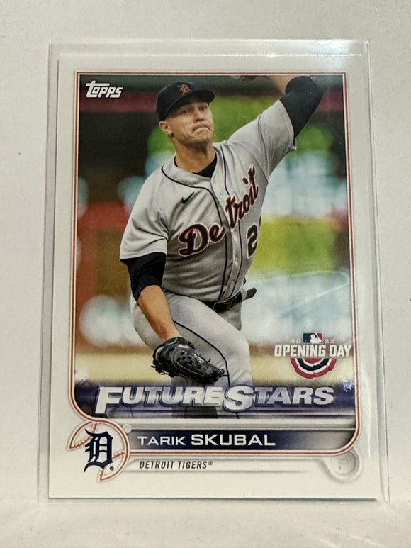 #107 Tarik Skubal Future Stars Detroit Tigers 2022 Topps Opening Day Baseball Card