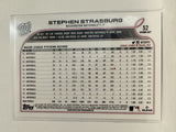 #52 Stephen Strasburg Washington Nationals 2022 Topps Opening Day Baseball Card