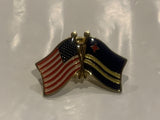 USA Aruba Friendship Flags Lapel Hat Pin CV