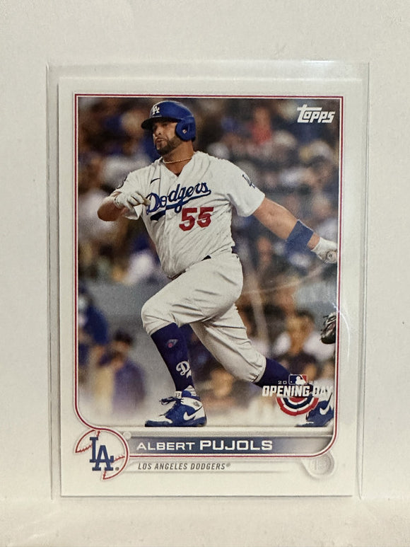 #30 Albert Pujols Los Angeles Dodgers 2022 Topps Opening Day Baseball Card