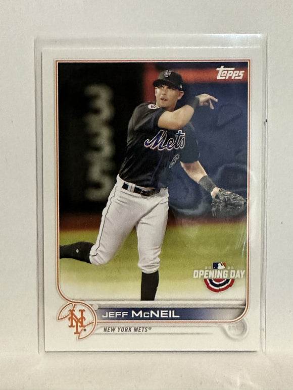#4 Jeff McNeil New York Mets 2022 Topps Opening Day Baseball Card