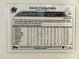 #11 Zach Thompson Rookie Miami Marlins 2022 Topps Opening Day Baseball Card