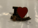 I Love Volleyball Lapel Hat Pin CW