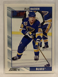 #132 Bob Bassen St Louis Blues 1992-93 Score Hockey Card