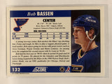 #132 Bob Bassen St Louis Blues 1992-93 Score Hockey Card