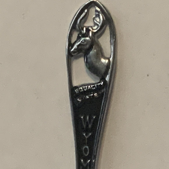 Wyoming Equality State Deer collectable Souvenir Spoon PG