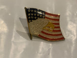 Eagle USA Flag Lapel Hat Pin CW
