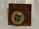Pope John Paul II Canada 1984 Lapel Hat Pin CW
