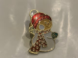 Snow Man Christmas Lapel Hat Pin CW