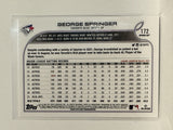#172 George Springer Toronto Blue Jays 2022 Topps Opening Day Baseball Card