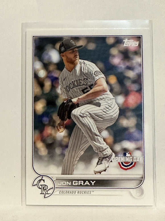 #209 Jon Gray Colorado Rockies 2022 Topps Opening Day Baseball Card