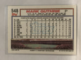 #548 Mark Guthrie Minnesota Twins 1992 Topps Baseball Card