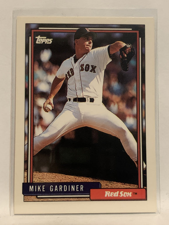 #694 Mike Gardiner Boston Red Sox 1992 Topps Baseball Card