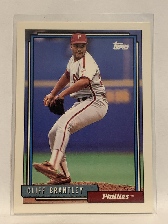 #544 Cliff Brantley Philadelphia Phillies 1992 Topps Baseball Card