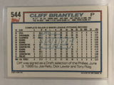 #544 Cliff Brantley Philadelphia Phillies 1992 Topps Baseball Card