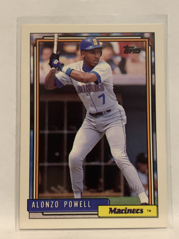 #295 Alonzo Powell Seattle Mariners 1992 Topps Baseball Card