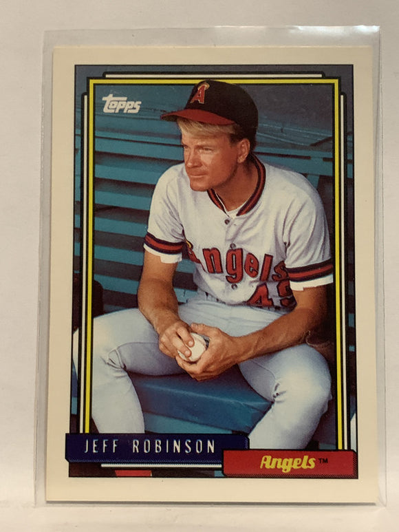#137 Jeff Robinson Los Angeles Angels 1992 Topps Baseball Card