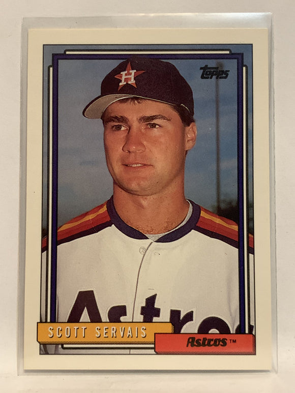 #437 Scott Servais Houston Astros 1992 Topps Baseball Card