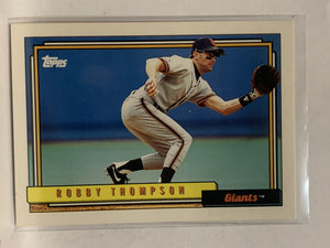 #475 Robby Thompson San Francisco Giants 1992 Topps Baseball Card