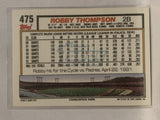 #475 Robby Thompson San Francisco Giants 1992 Topps Baseball Card