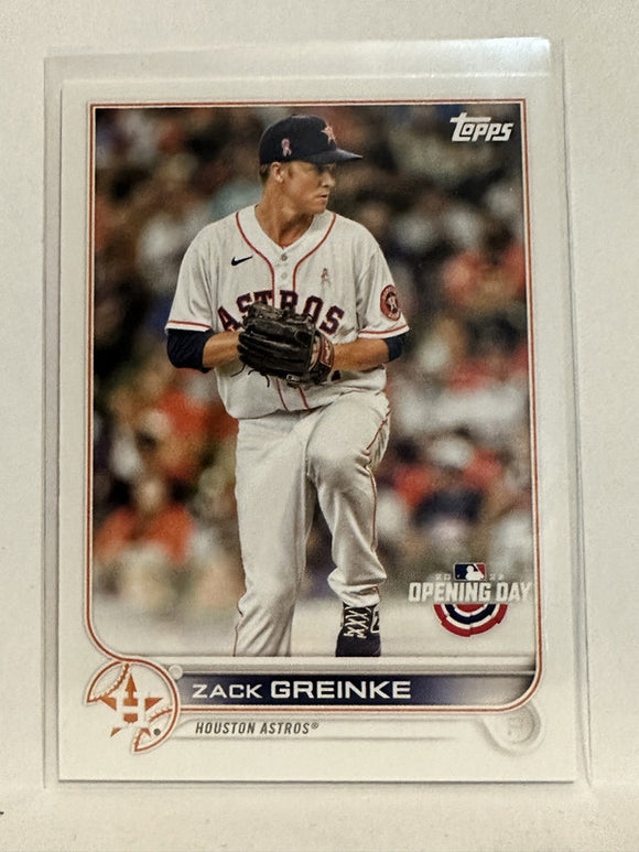#180 Zack Greinke Houston Astros 2022 Topps Opening Day Baseball Card